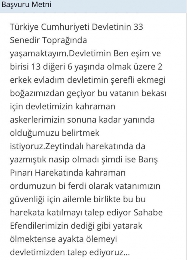 Barış Pınarı Harekatı'yla ilgili CİMER'e destek mesajları yağdı